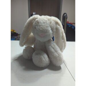 Spark Create Imagine Plush Bunny Rabbit White Satin Ears Rattle Lovey 14”